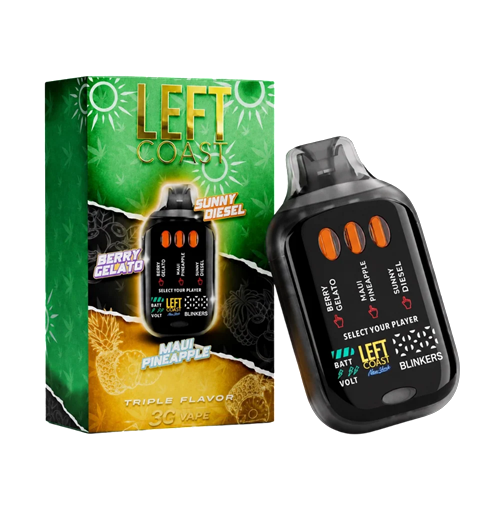 Left Coast | Sunny Diesel x Berry Gelato x Maui Pineapple | Triple Flavor All-In-One Vape 3g