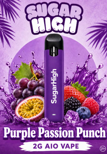 #Sugar High - Purple Passion Punch - 2g - Disposable Vape