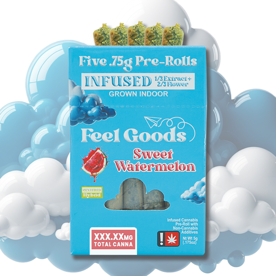 5pk Sweet Watermelon - Infused Prerolls - Feel Goods