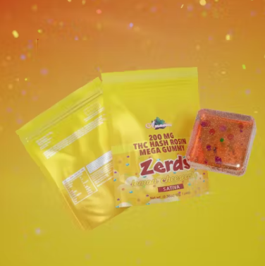 Amnesia - Zerds Lemon Cheesecake - 200mg Single Hash Rosin Gummy