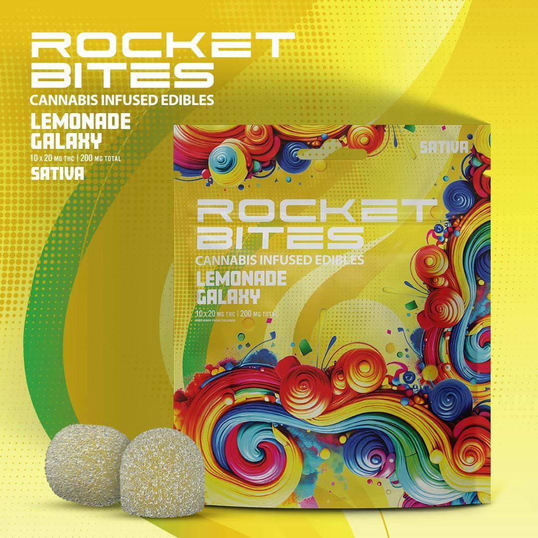 Rocket Bites | 200MG Gummies | Lemonade Galaxy