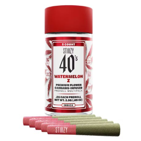 Stiiizy 40's Watermelon Z Infused Pre-Rolls 5pk 2.5g