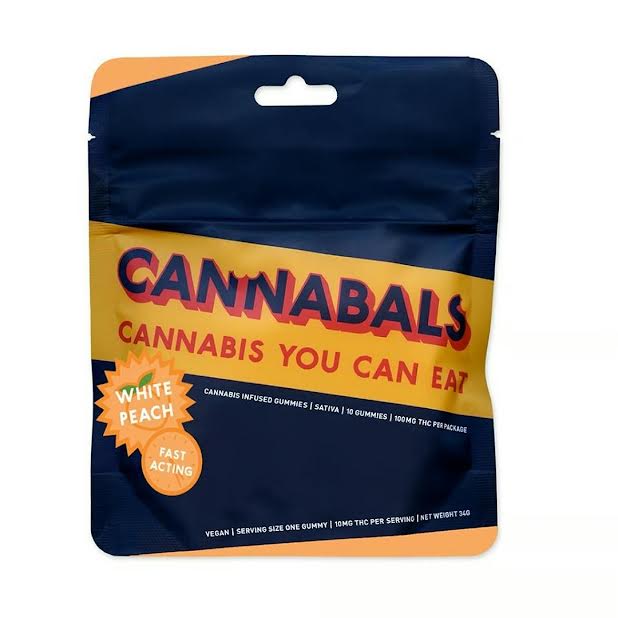 Cannabals - Gummy - White Peach (Sativa) - 100mg THC - 10ct