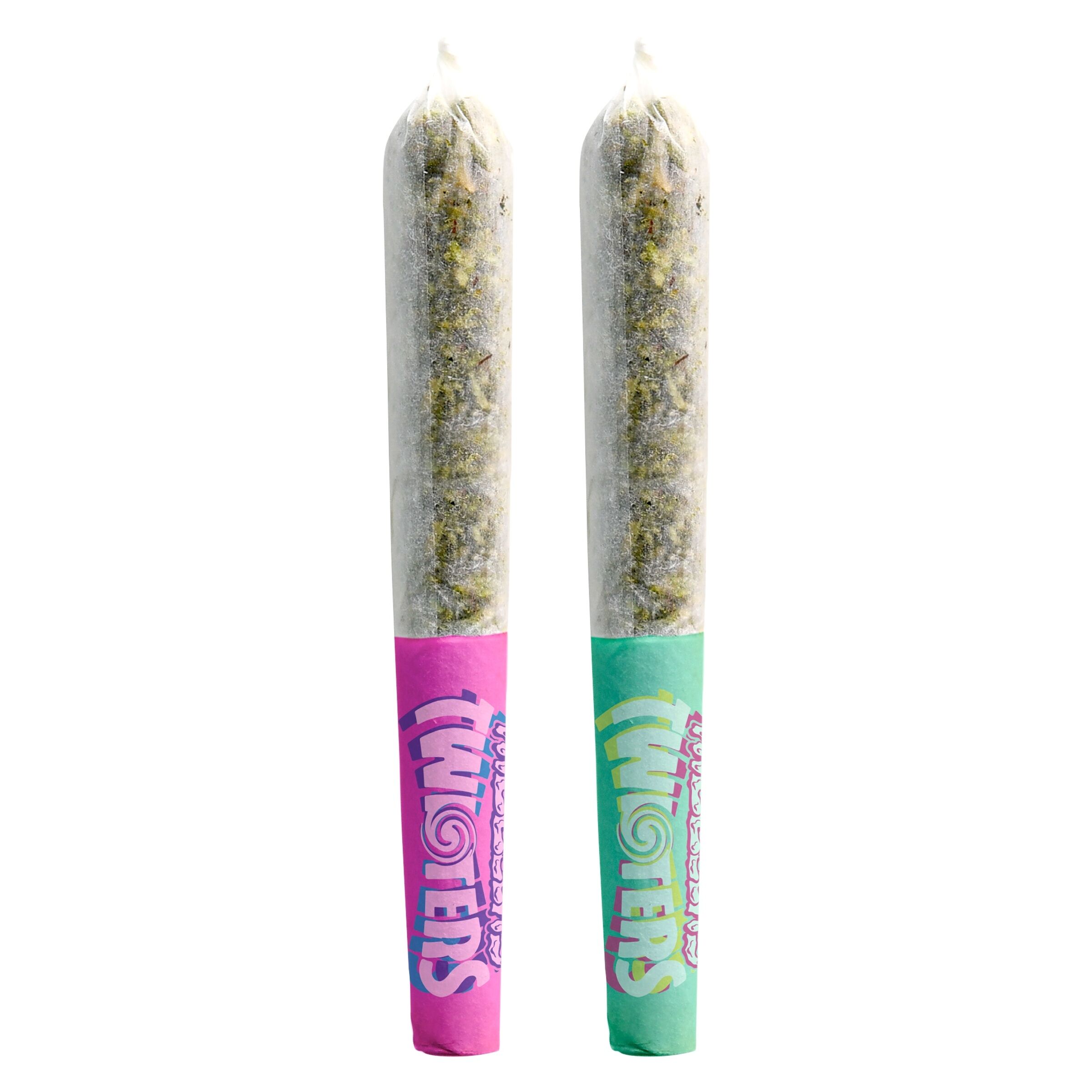Rizzlers - Twisters - Rainbow Booty + Bubba Bomb Infused Pre-Roll - Hybrid - 2x0.5g