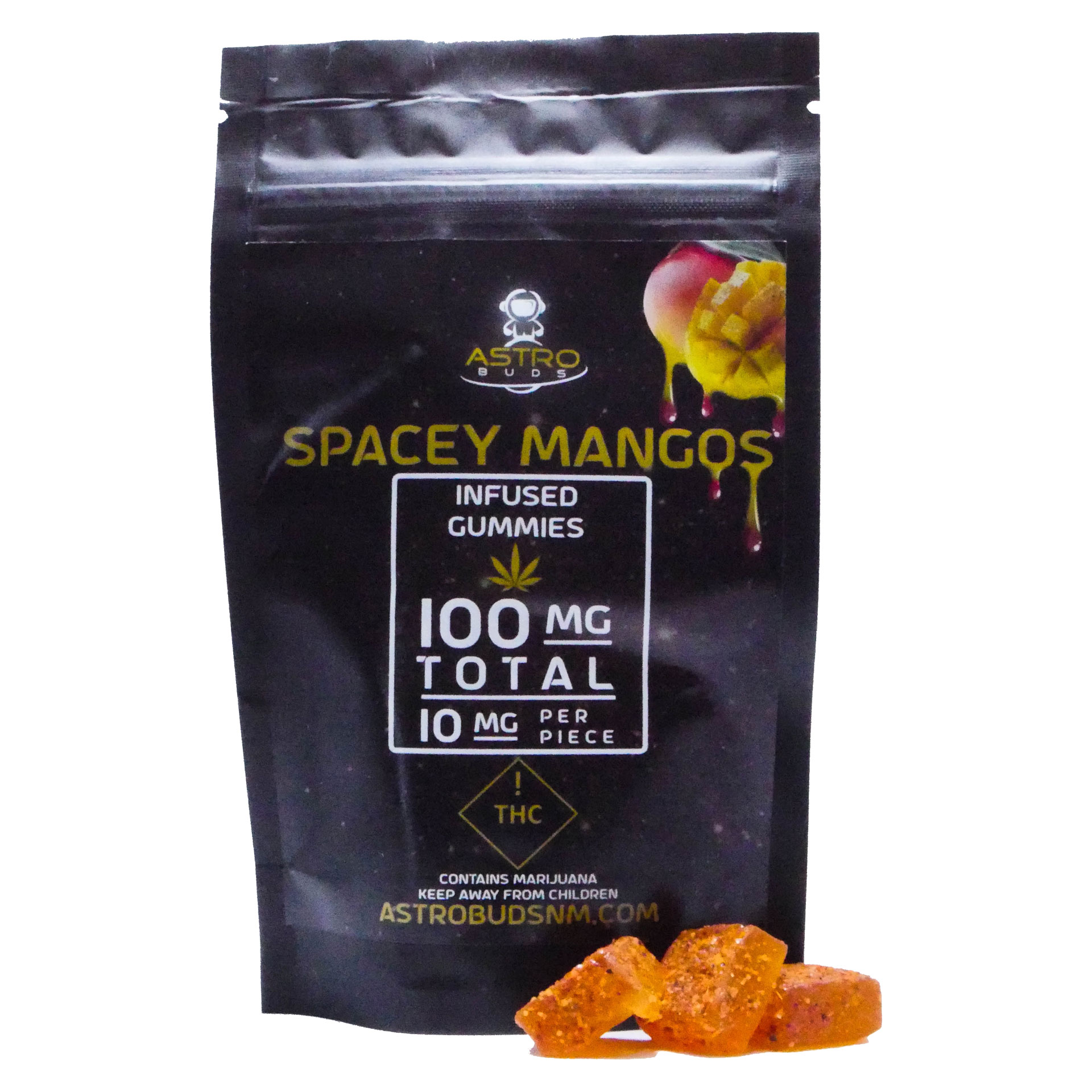 Spacey Mangos | Astro Buds | 100mg Gummy Edibles