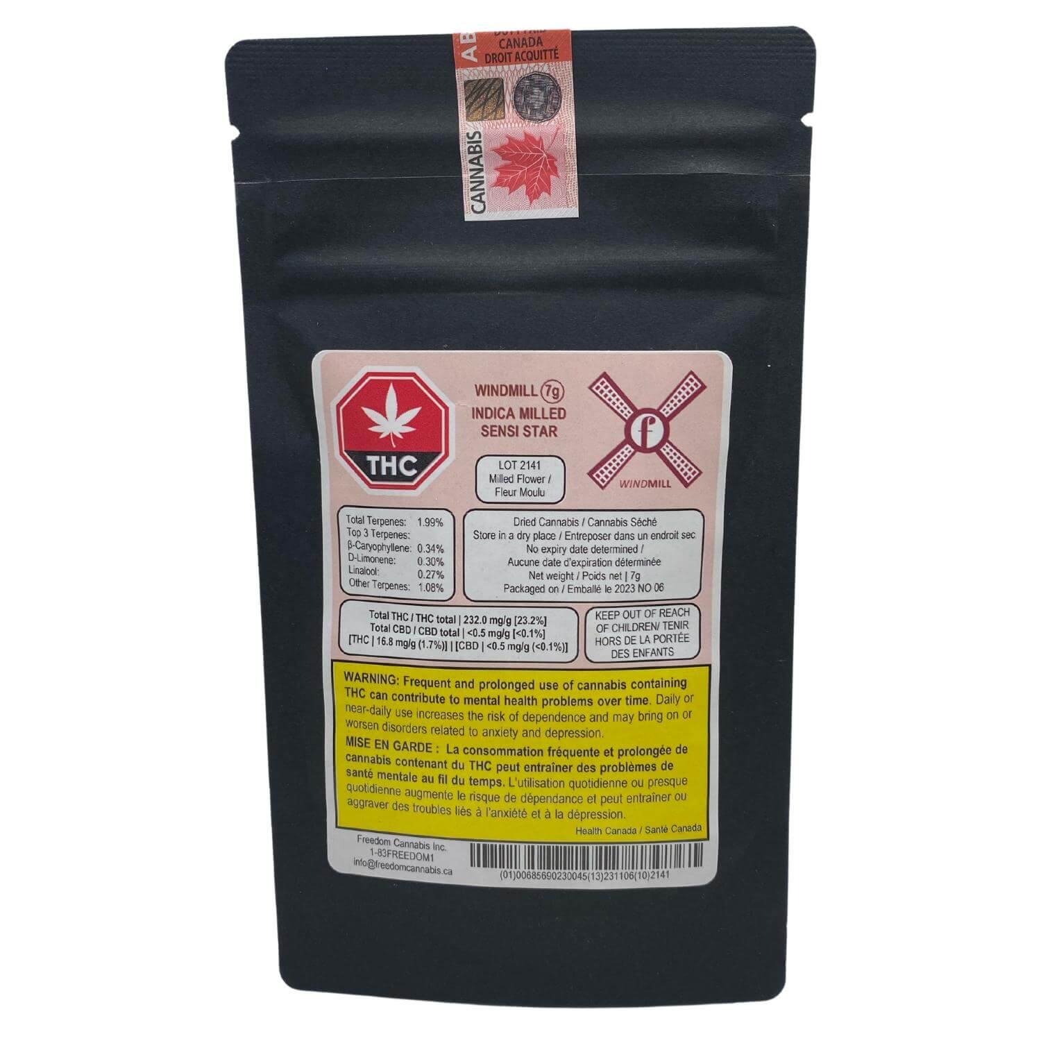 Windmill Milled Rotating Indica - 14g