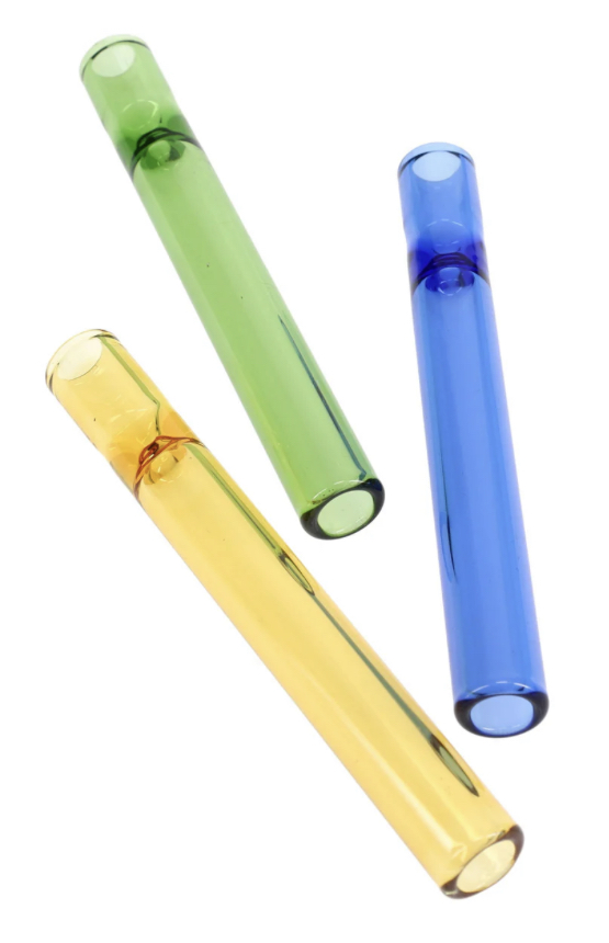 4" Colored Glass One Hitter Bat