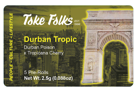 TOKE FOLKS - DURBAN TROPIC - 0.5G PREROLLS - 5PK
