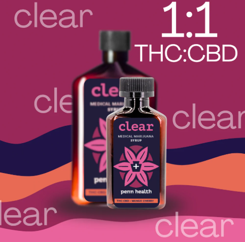 PHG Mini Clear 1:1 Mango Cherry (H) THC:CBD Syrup 100mg THC/100mg CBD 100mL