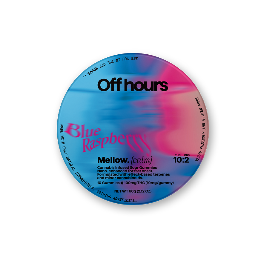 Off Hours | Mellow | 10mg Thc | Blue Raspberry