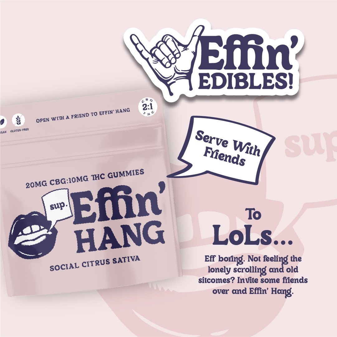Effin-Hang Social Citrus 2CGB : 1THC Gummies
