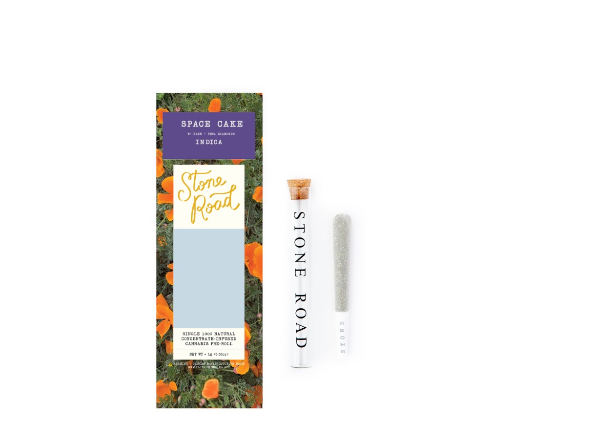 Stone Road - Space Cake Diamond and Bubble Hash Infused Preroll - 1g