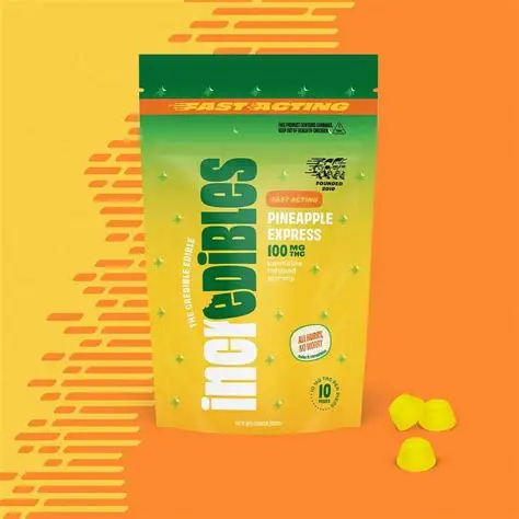 Incredibles Gummies Pineapple Express Fast Acting 4pk (H) 100mg