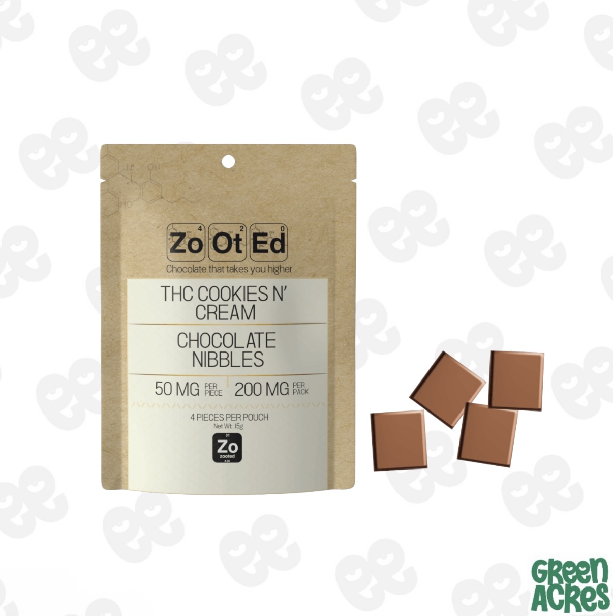 ZOOTED: Cookies & Cream 200MG Chocolate Nibbles
