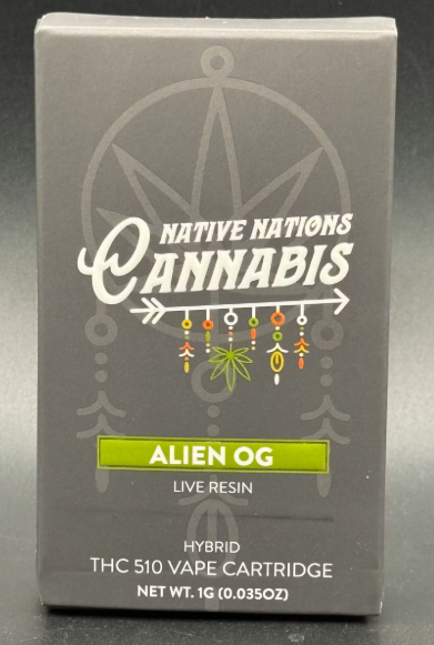 Native Nations Cannabis | Alien OG | Live Resin Cart | 1g
