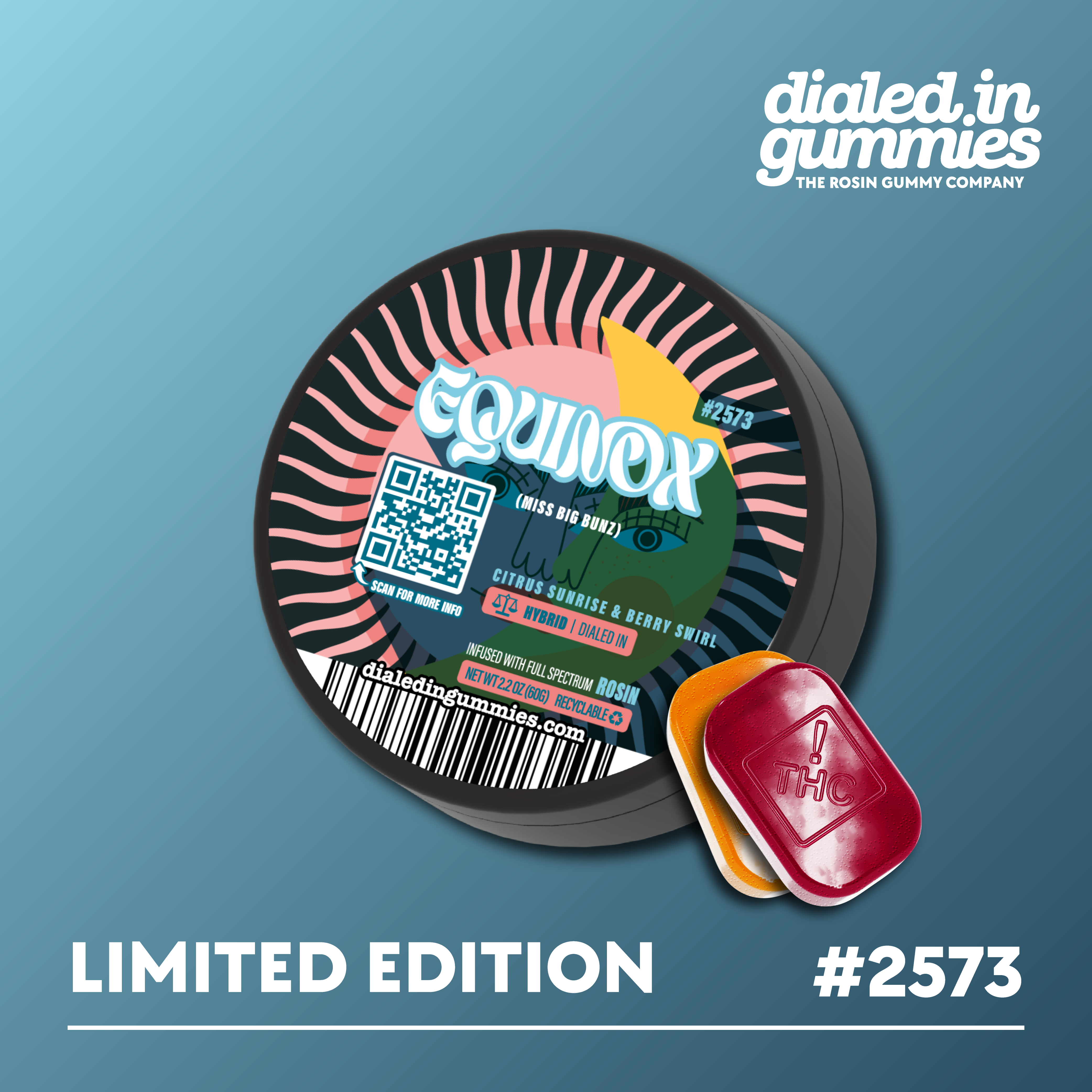 Dialed In | 100mg Rosin Gummies | Equinox (H)