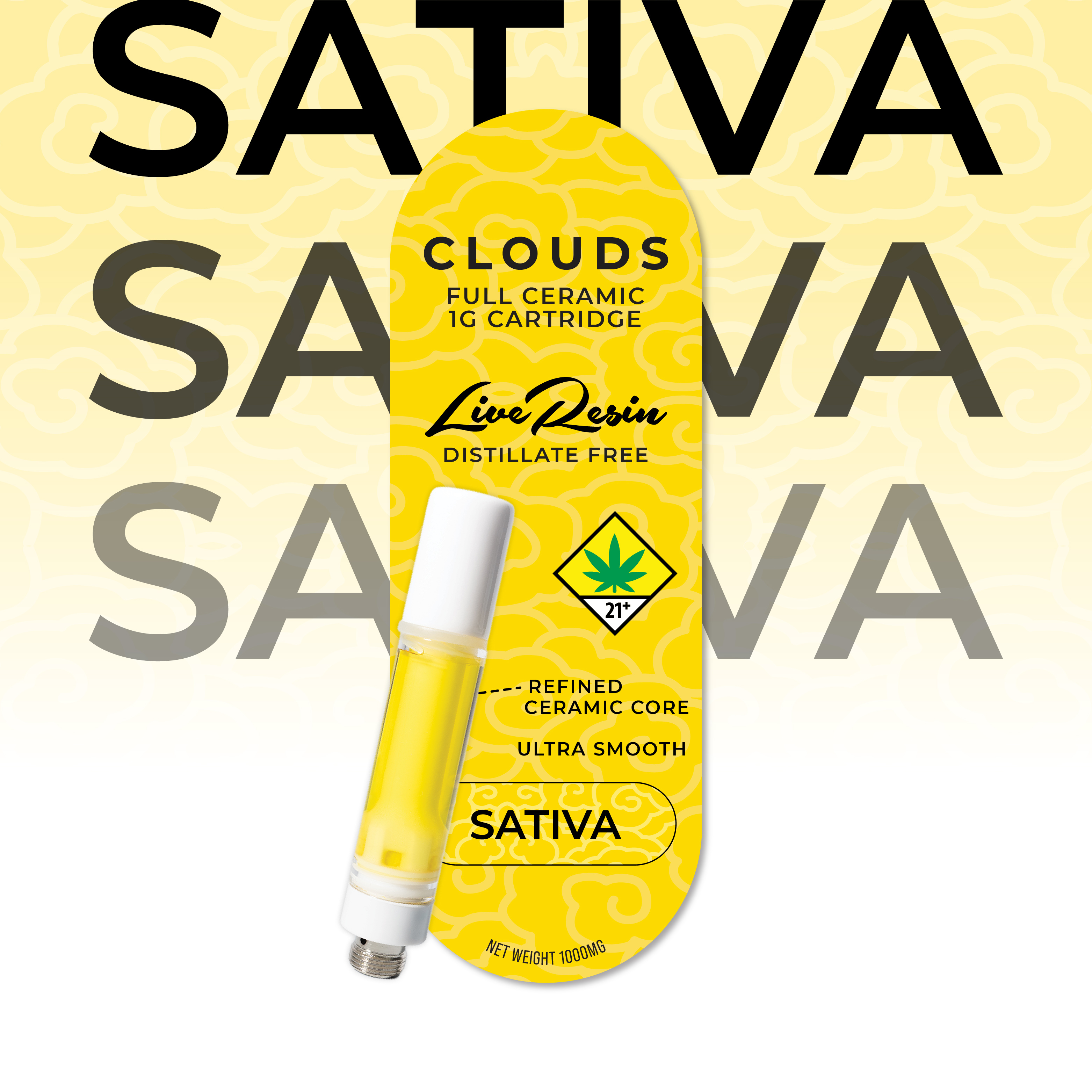 Clouds Ghost Train Haze (Sativa) 1g Live Resin Cartridge