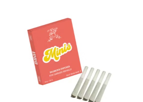 Lobo - Gruntz Mini Diamond Infused Prerolls 5pk- 2.5g