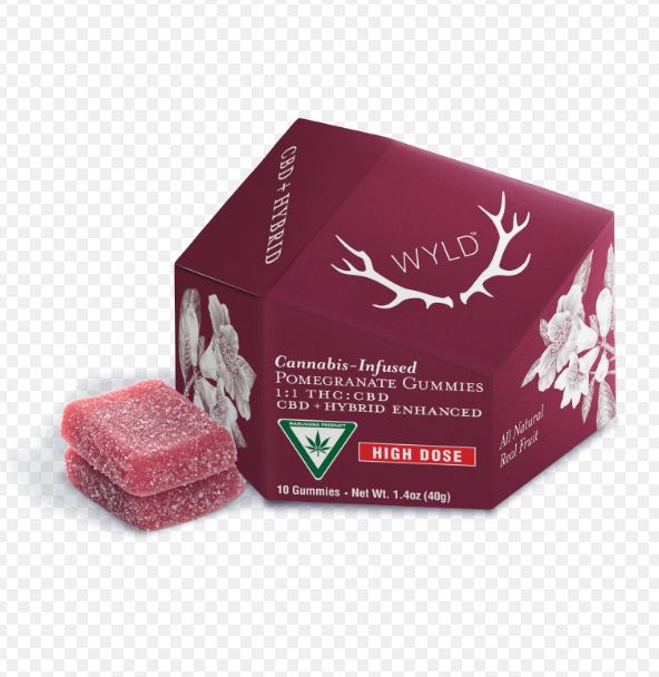 WYLD Pomegranate 200mg THC : 200mg CBD