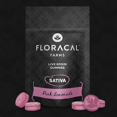 FloraCal 100mg (10ct) Pink Lemonade Live Rosin Gummies (Sativa)