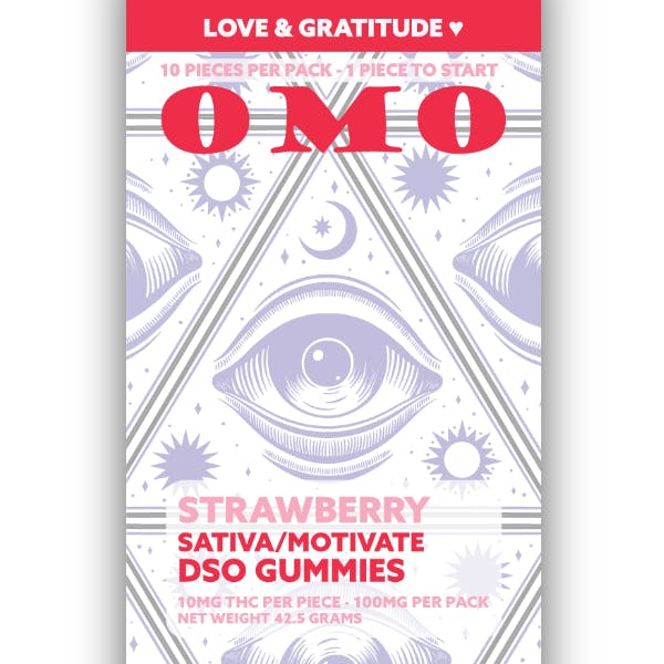 OMO LABS - STRAWBERRY - 100MG - DSO GUMMIES - SATIVA