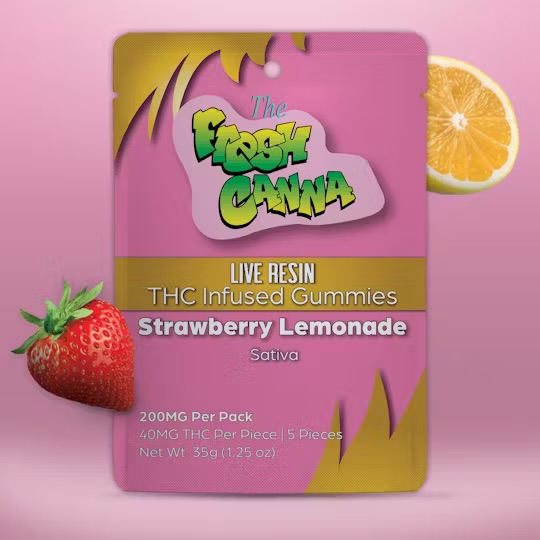 Strawberry Lemonade 200MG Live Resin Gummies