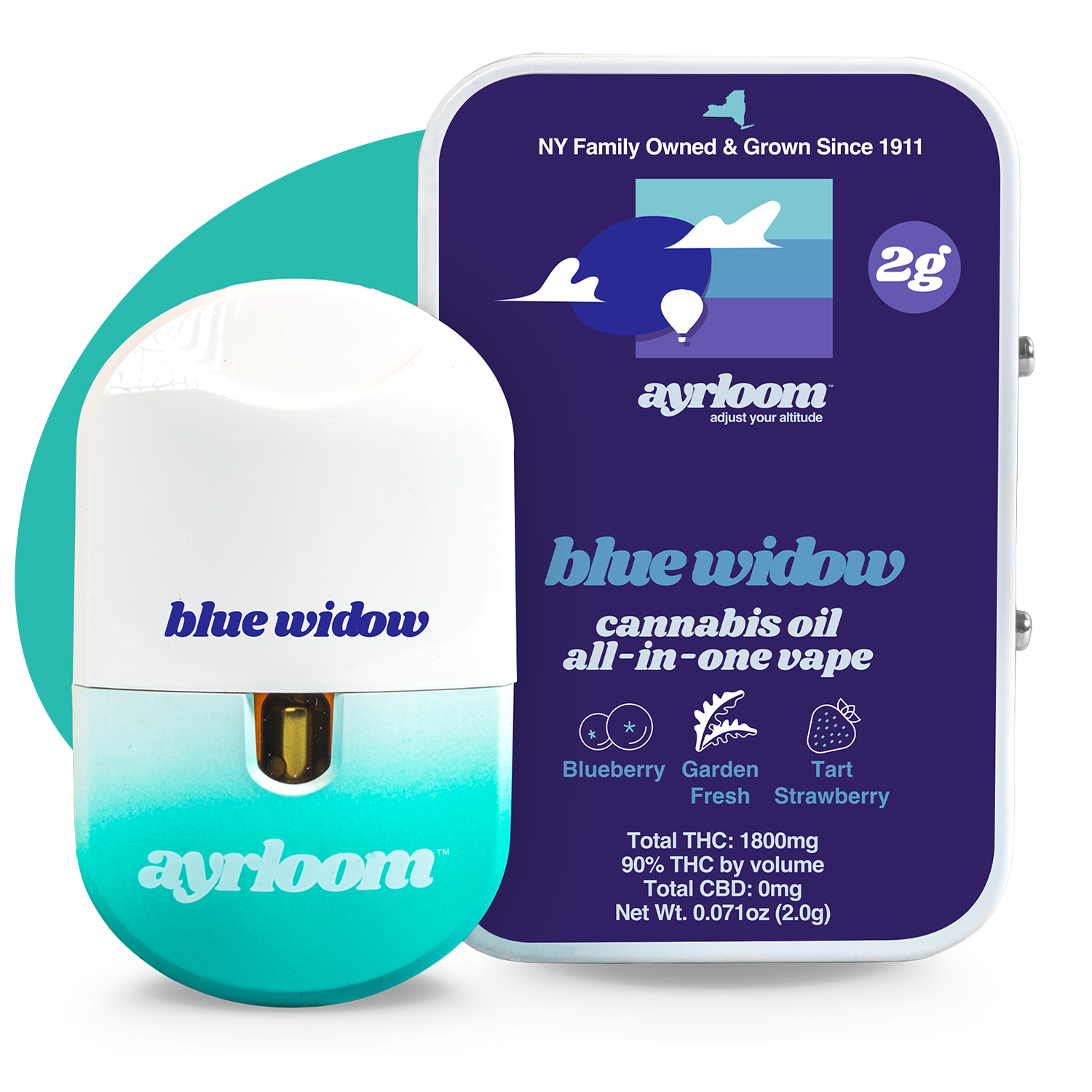 Ayrloom | Blue Widow | AIO | 2g by ayrloom - vapes cannabis product