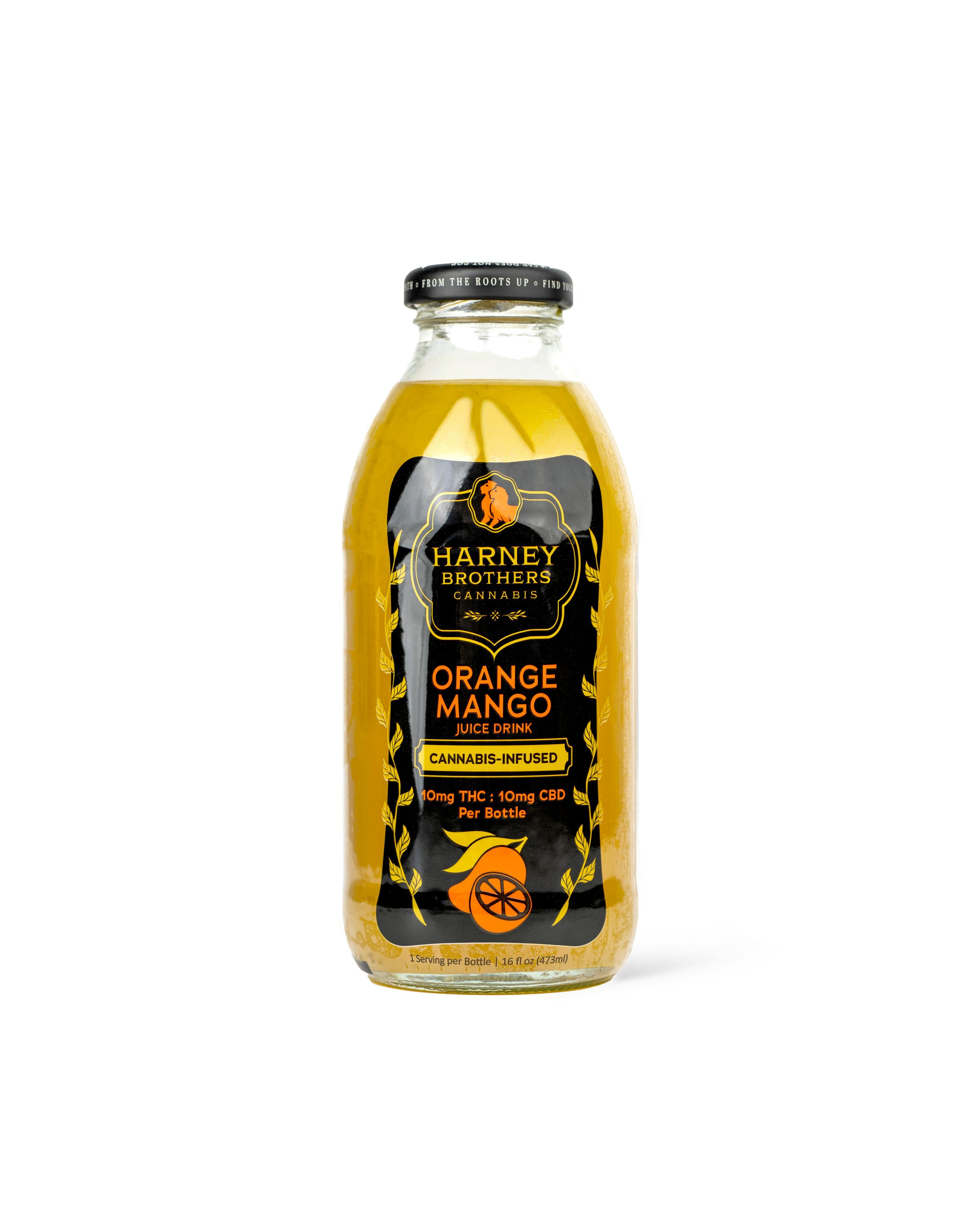 Beverage | 16oz | Orange Mango Juice Drink | 10mg THC : 10mg CBD
