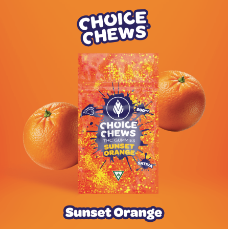 CHOICE | GUMMIES 200MG | SUNSET ORANGE | SATIVA