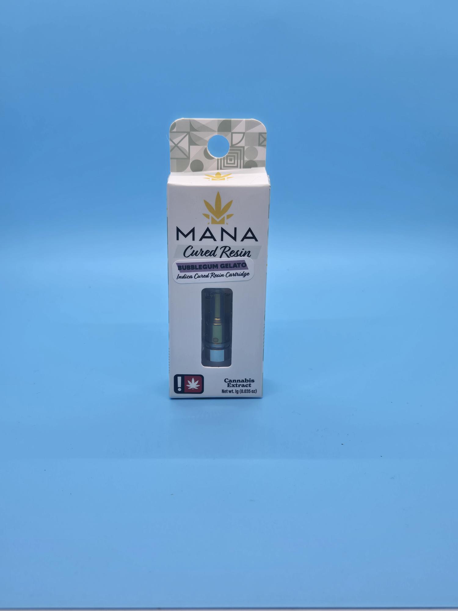 MANA - VAPE - CURED RESIN - 1G - INDICA - BUBBLEGUM GELATO