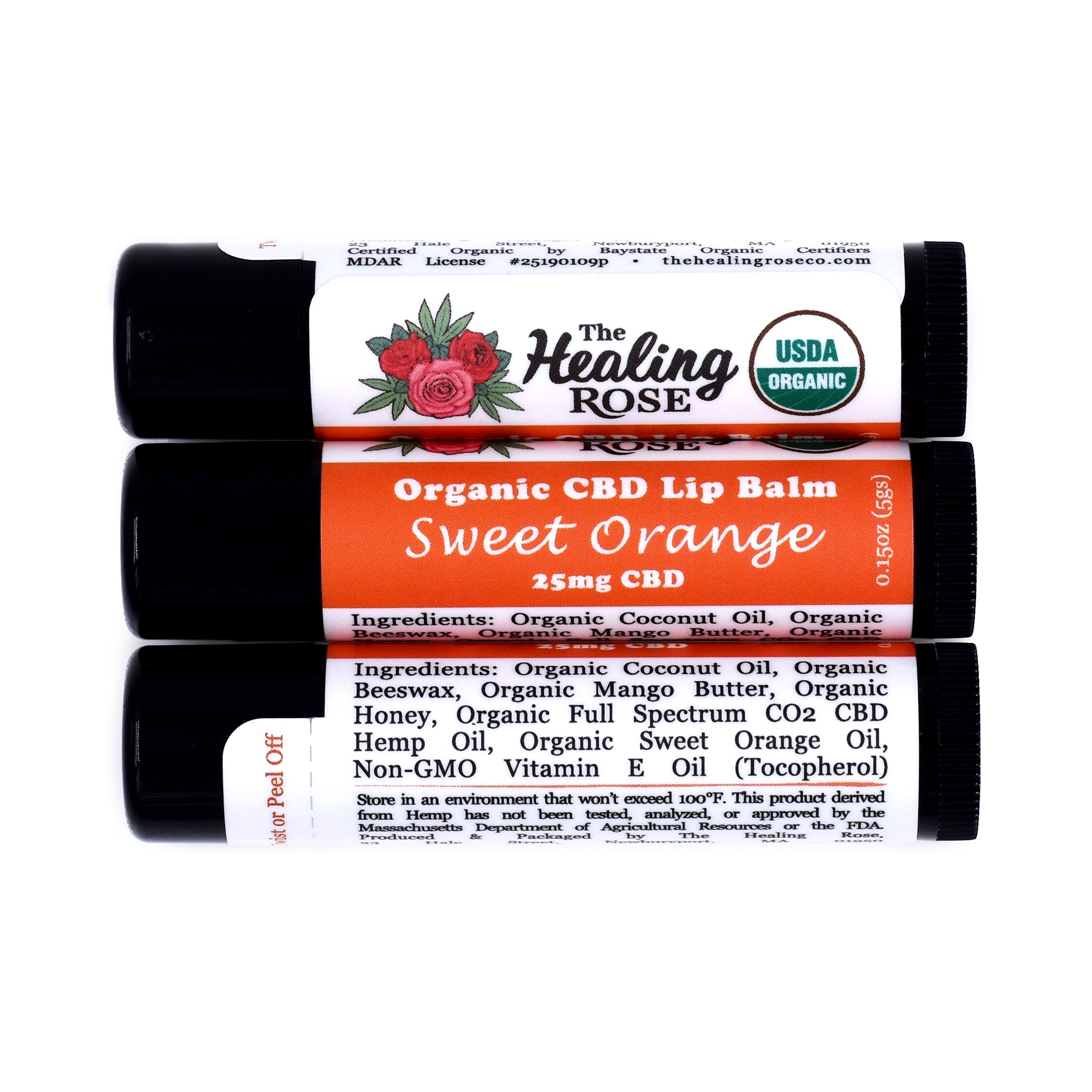 Organic Sweet Orange Lip Balm | 25mg