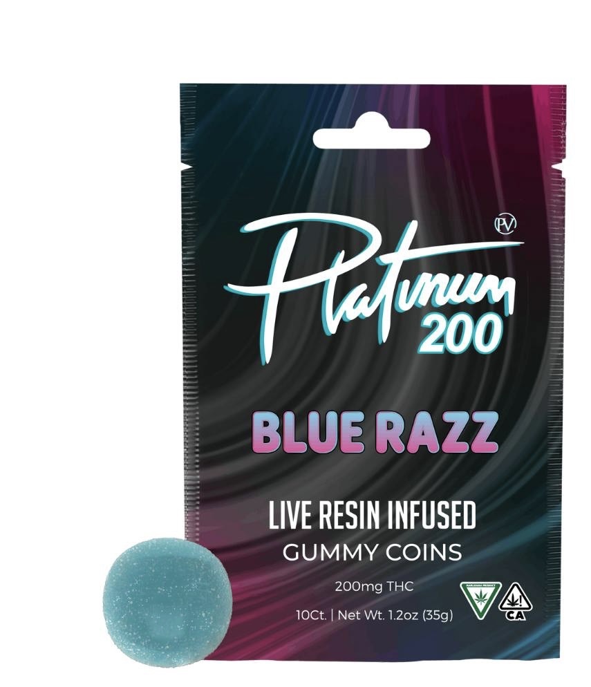 Platinum Vape | 200MG Live Resin Gummies | Blue Razz