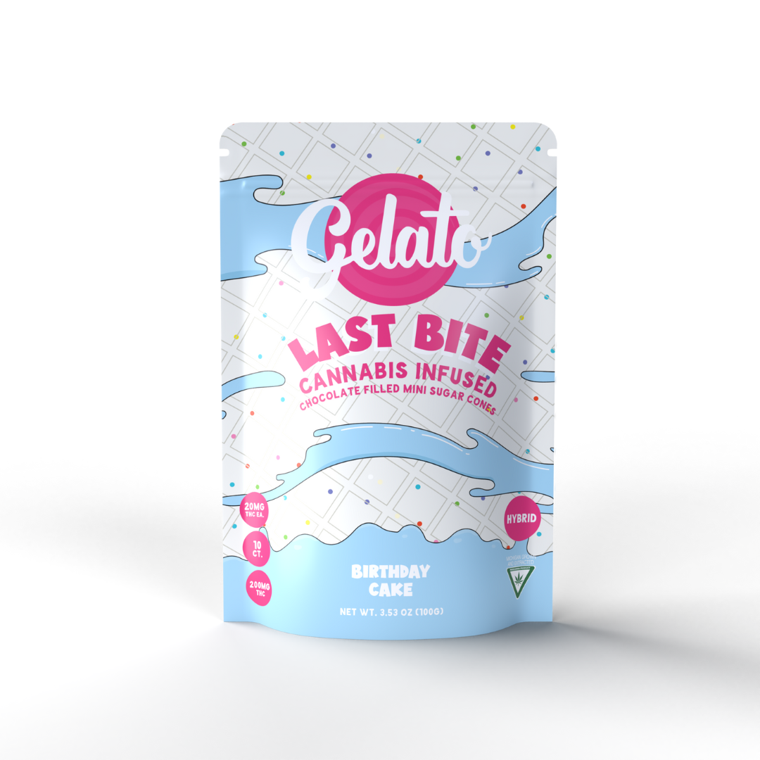 Gelato - 200mg Sugar Cones - Birthday Cake