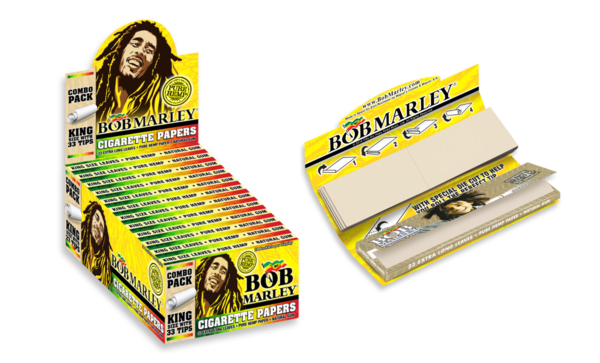 Bob Marley - Marley Rolling Paper, Unbleached w/tips - King Size | Rootdown 