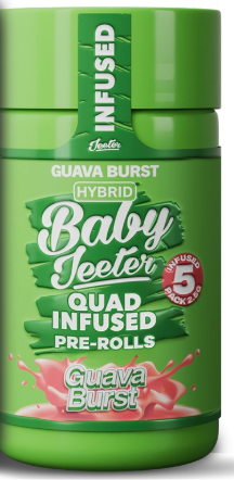 Baby Jeeter - Guava Burst - 5 x .5g Rosin Infused Prerolls