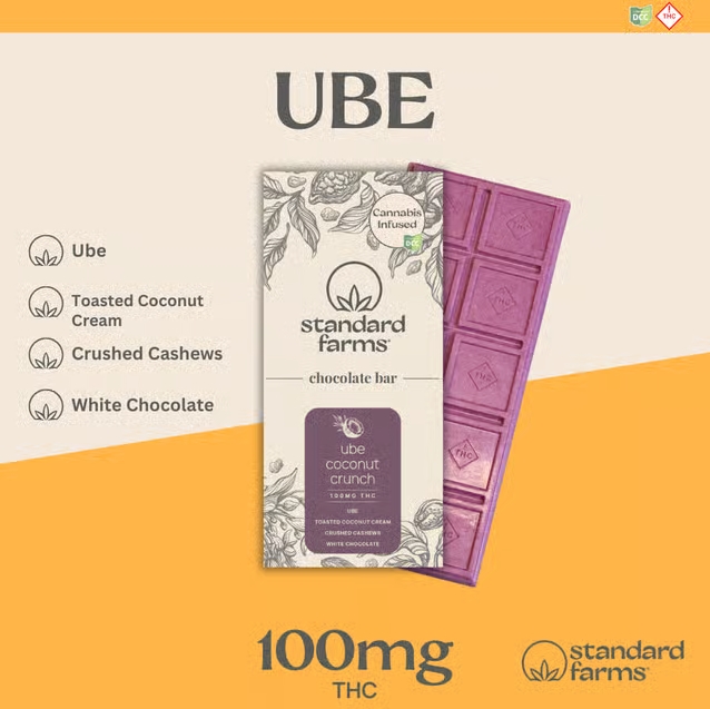 Ube Coconut Crunch White Chocolate Bar | H