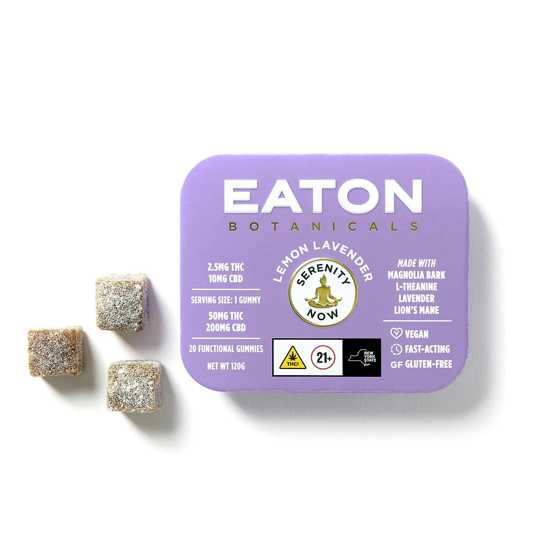 Serenity Now Lemon Lavender 20 Pack 2.5mg/10mg (THC/CBD) | Verdi