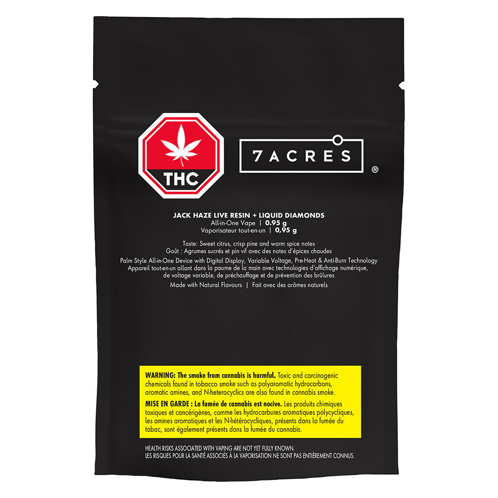 7ACRES - Jack Haze Live Resin + Liquid Diamonds AIO - 0.95g
