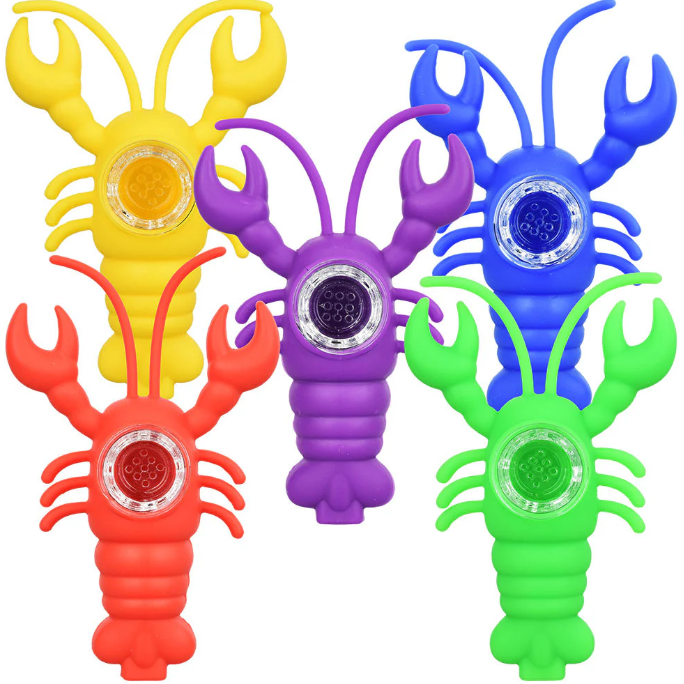 Creepin Crawfish Silicone Hand Pipe 4.5" product photo