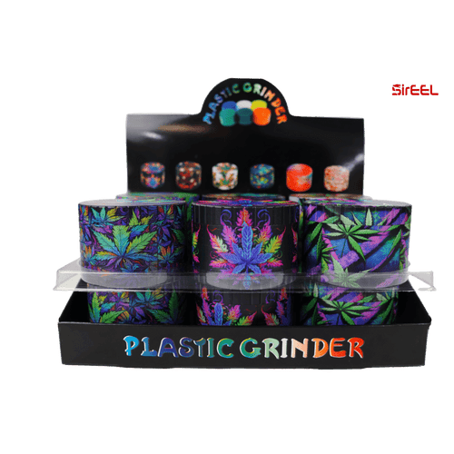 SirEEL - 75mm Plastic 4pc Grinder - Assorted Patterens
