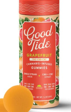 Good Tide Grapefruit Gummies THC:CBD:CBC 100mg