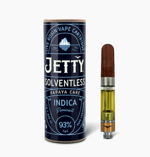 Jetty Papaya Cake Indica OCAL Solventless Vape Cart