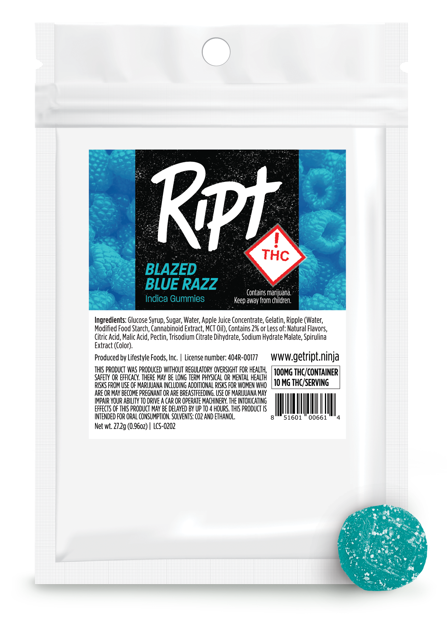 Blazed Blue Razz - Indica