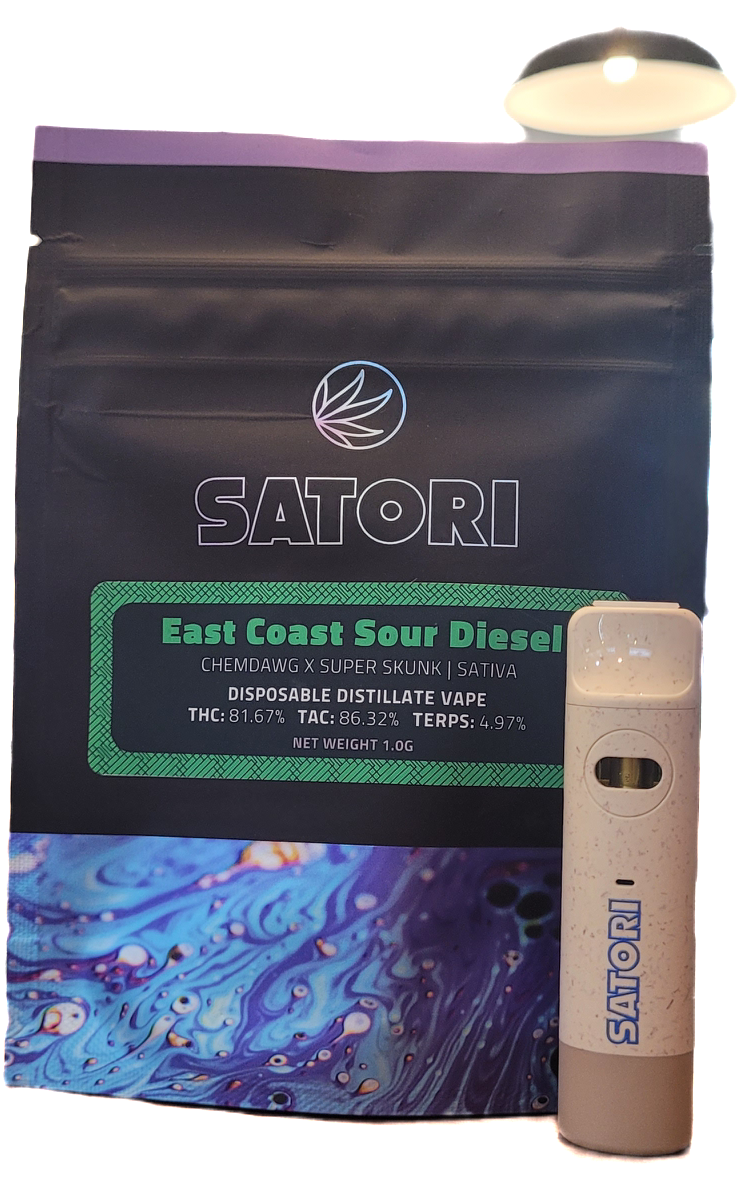 Disposable Vape + East Coast Sour Diesel Satori
