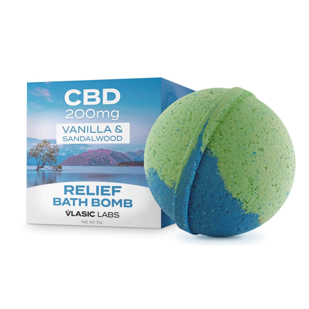 CBD - Vanilla & Sandlewood Bath Bomb - 200mg CBD