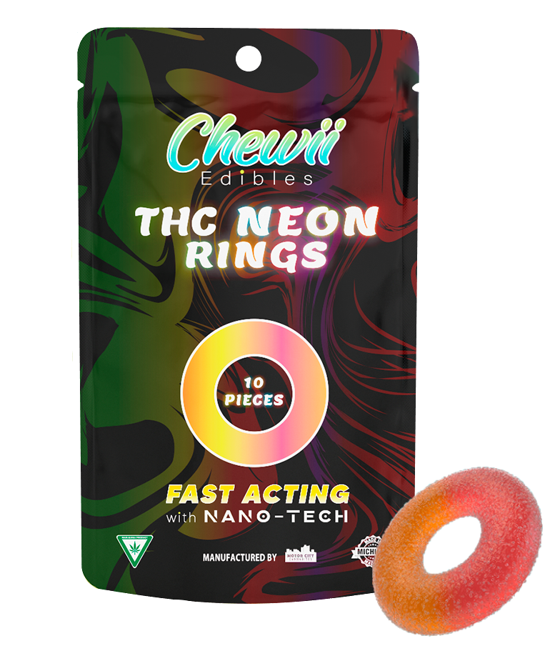 Chewii - 200mg Fast-Acting Gummies - Neon Rings