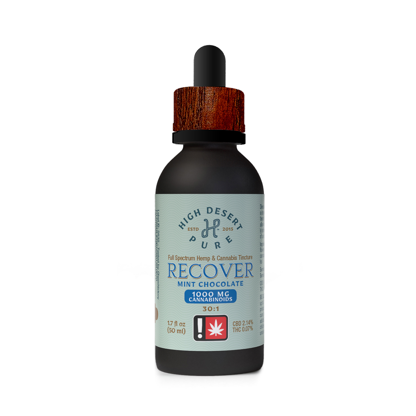 Flavored Tincture | Recover Mint Chocolate | CBD | 2080mg | 1.7 fl oz