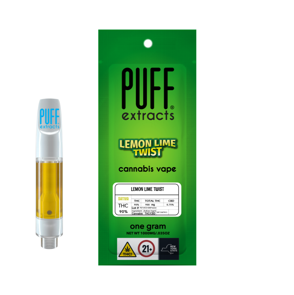 Puff Extracts | Vape | 510 | Lemon Lime Twist | Sativa | THC 92%