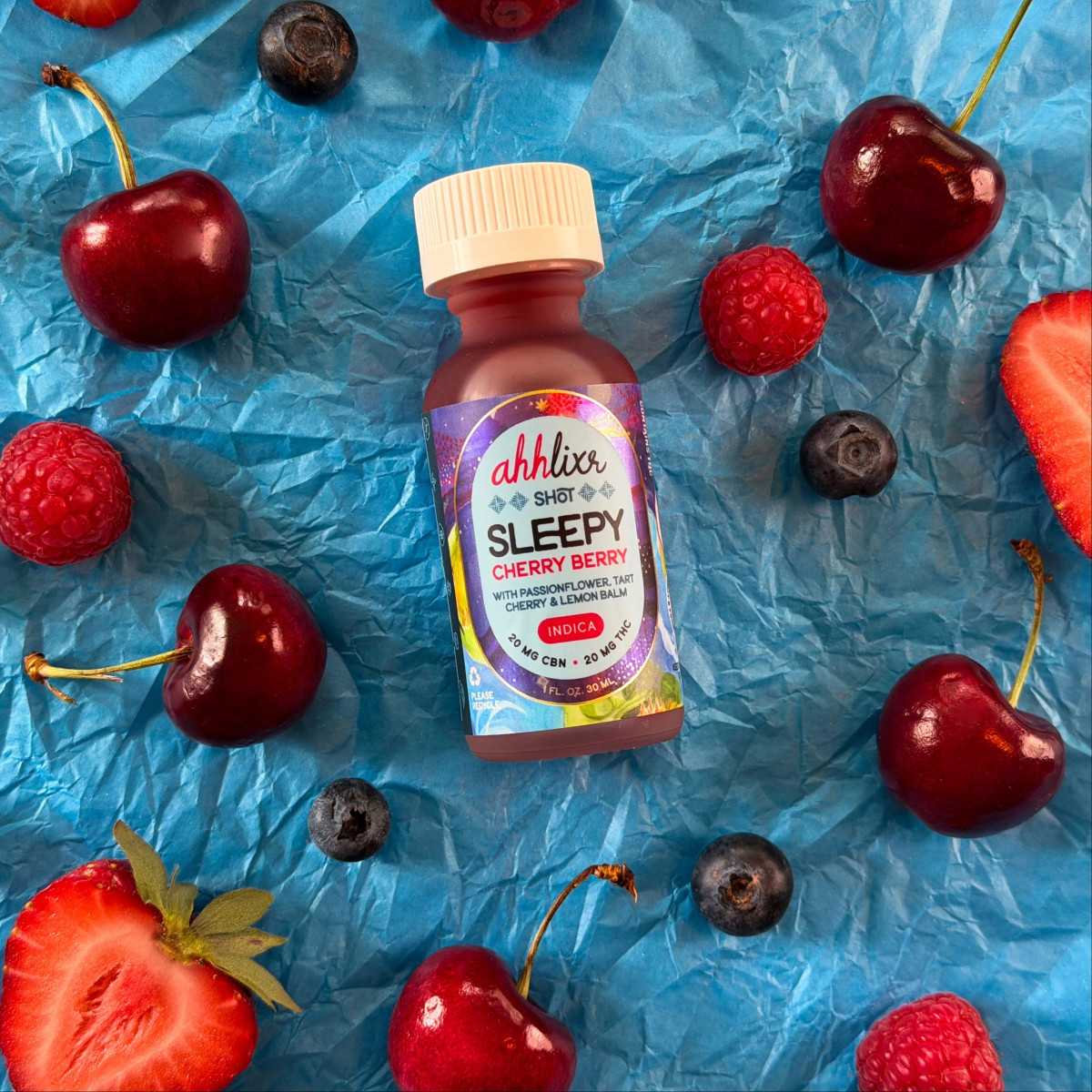 Ahh - Cherry Berry Shot - Sleepy - Indica - 20mg
