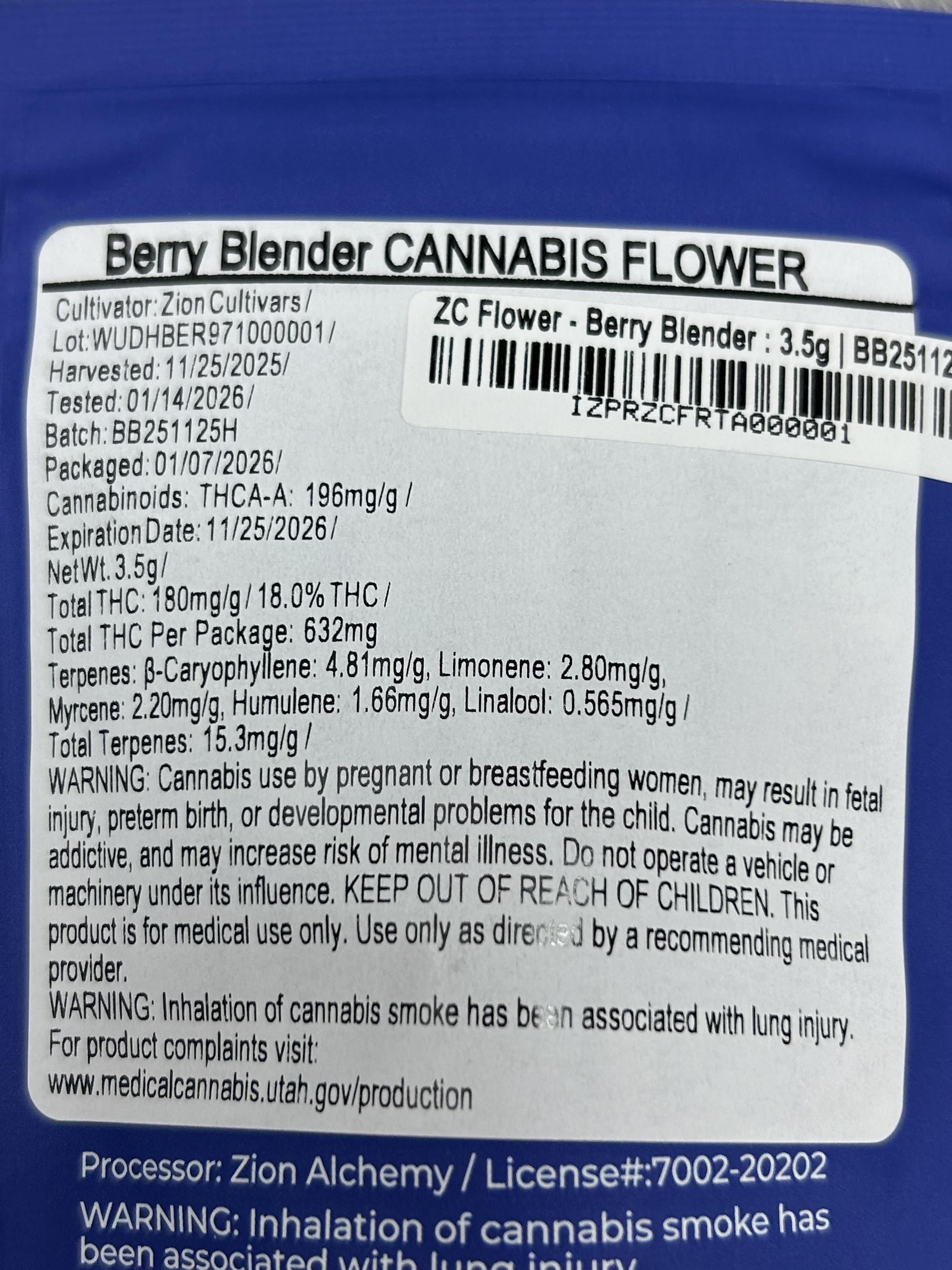 Berry Blender 18% Flower